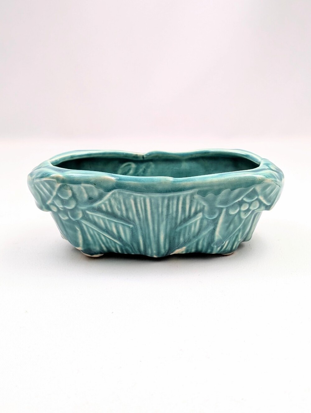Vintage McCoy Planter Leaf & Berry Seafoam Green Collectible Retro Farmhouse MCM